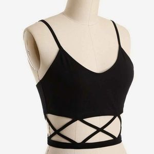 Black crisscross cami